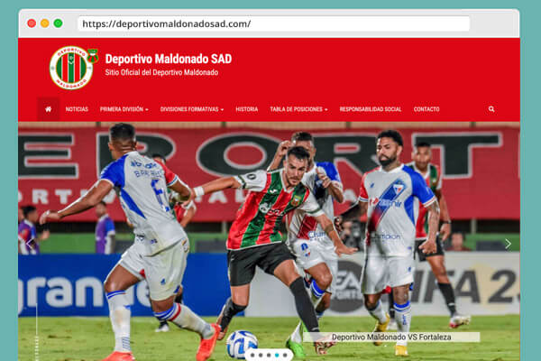 DEPORTIVO MALDONADO - Rediseño de sitio web en Wordpress, testeo e implementación