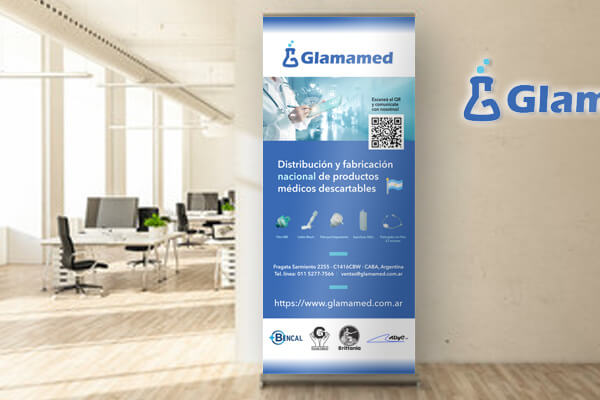 GLAMAMED - Diseño de banner para sistema rollup